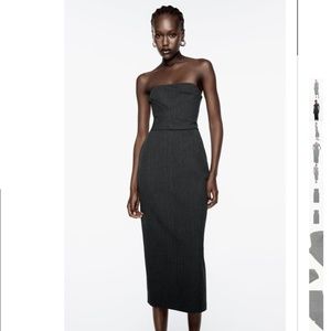 ZARA ZW COLLECTION STRAPLESS DRESS